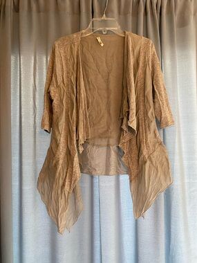 Willo & clay Lightweight gray Open-Front  Sweater Cardigan. Medium jrs.